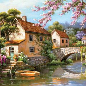 CountryVillageCanal_giclee